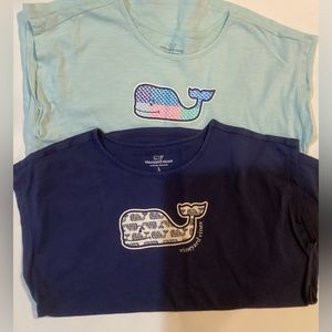 Two Girls Vineyard Vines short sleeve whale tees